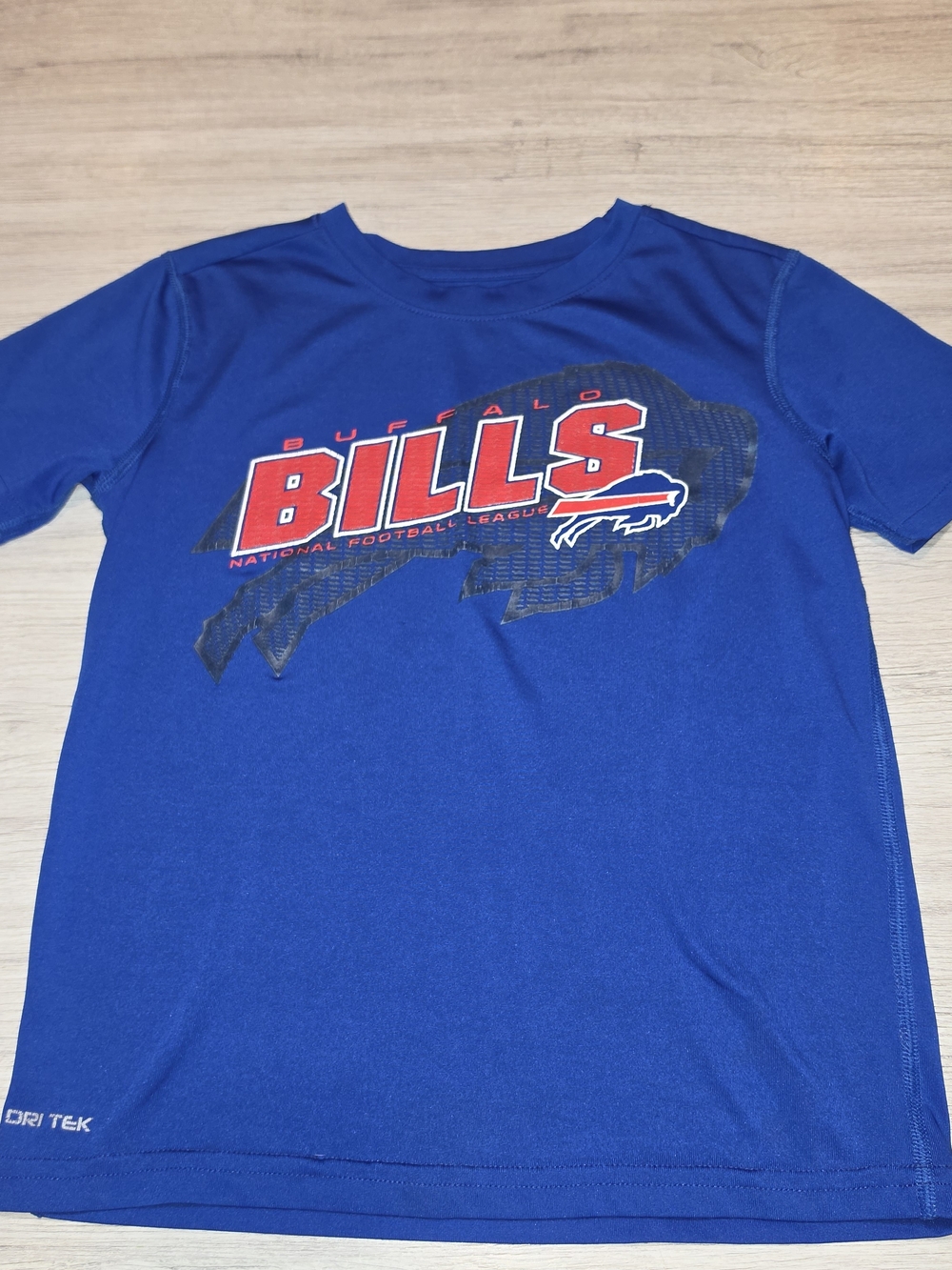 NFL Dri Tek Buffalo Bills Short Sleeve Shirt Youth Blue Size Small (8) A2